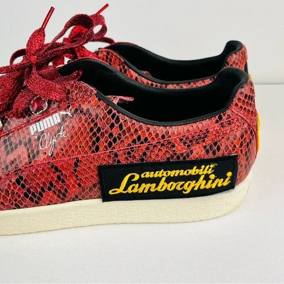 Puma Clyde” snakeskin print Lamborghini sneakers - Picture 4 of 7